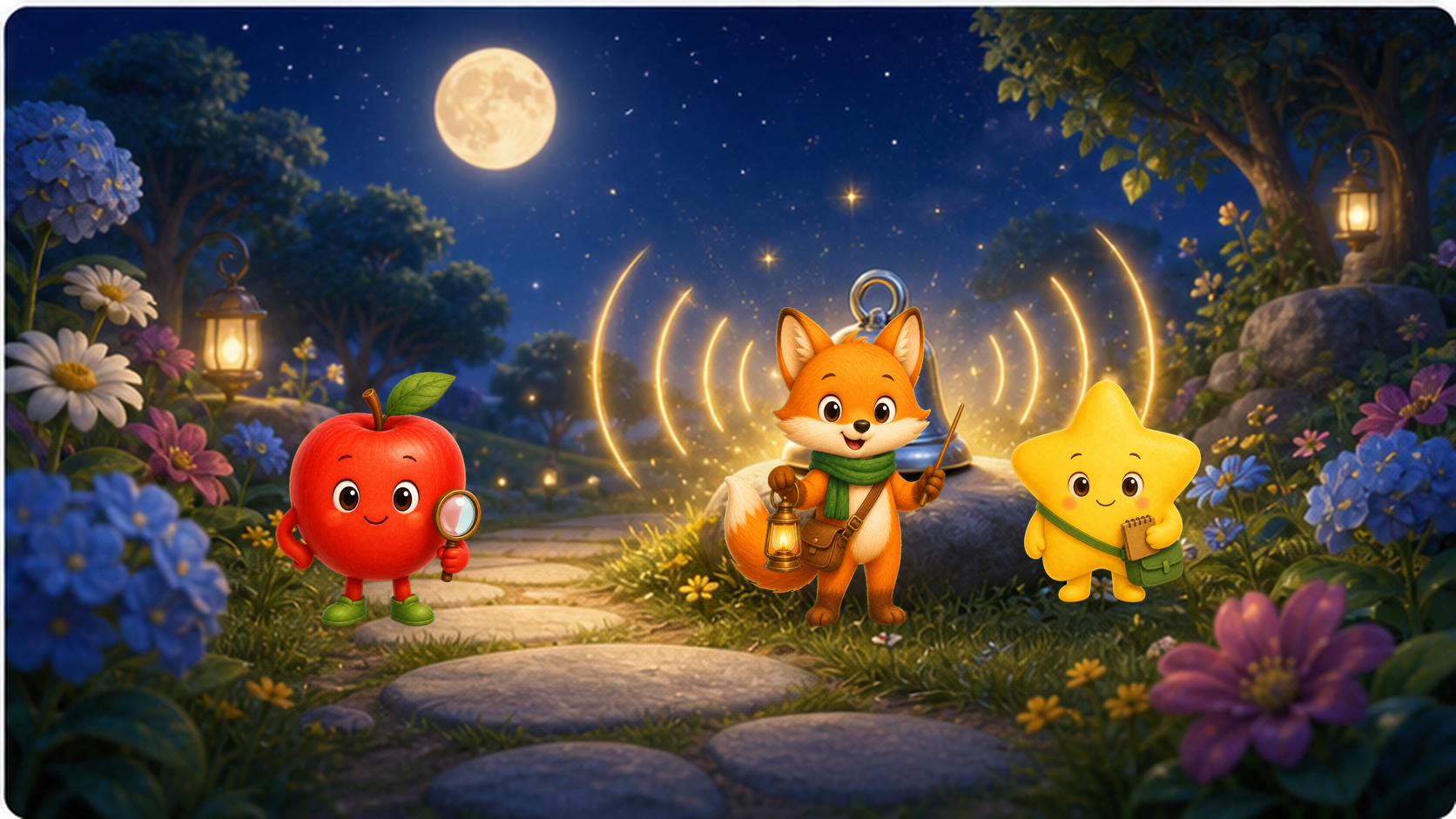 The Wonder Pals help the Brave Little Bell glow softly.